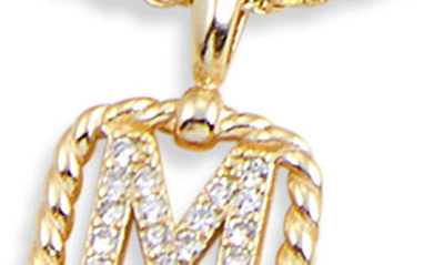 Savvy Cie Jewels Initial Pendant Necklace In Yellow-m