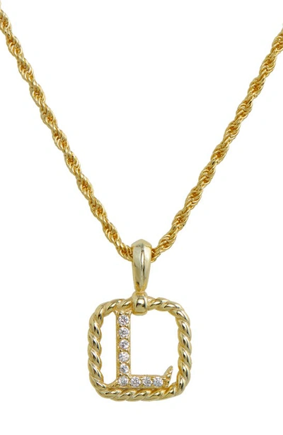 Shop Savvy Cie Jewels Initial Pendant Necklace In Yellow-l