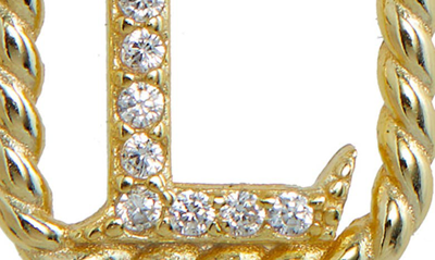 Savvy Cie Jewels Initial Pendant Necklace In Yellow-l