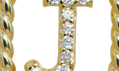 Savvy Cie Jewels Initial Pendant Necklace In Yellow-j
