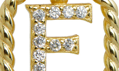 Savvy Cie Jewels Initial Pendant Necklace In Yellow-f