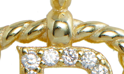 Savvy Cie Jewels Initial Pendant Necklace In Yellow-p