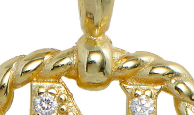 Savvy Cie Jewels Initial Pendant Necklace In Yellow-n