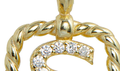 Savvy Cie Jewels Initial Pendant Necklace In Yellow-s