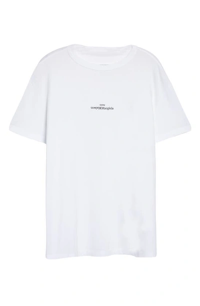 Maison Margiela Distorted Logo T-shirt In White