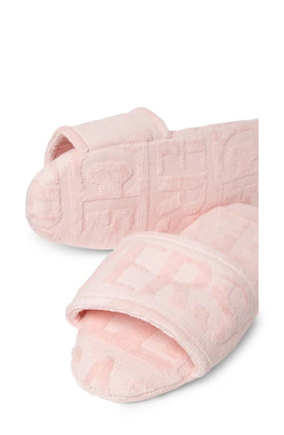 Shop Versace Logo Embossed Bath Slipper In Pink Pink