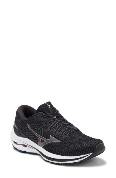 Shop Mizuno Wave Inspire 18 Waveknit™ Running Shoe In Ebony