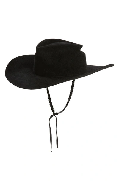 Shop Gladys Tamez Mario Felt Western Hat In Black