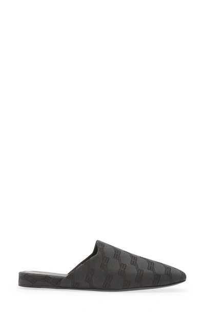 Shop Balenciaga Cosy Bb Monogram Mule In Grey/ Black