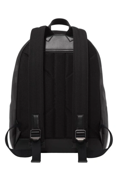 Shop Burberry Jett Check Canvas Backpack In Charcoal
