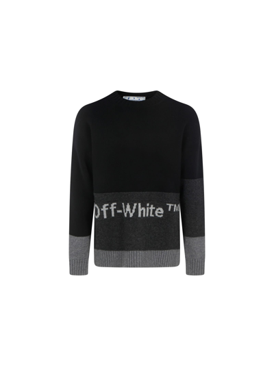 Shop Off-white Sweater In Black/white