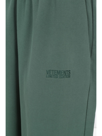 Shop Vetements Wide Sweatpants In Police Green