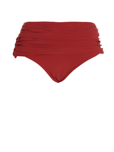Shop Norma Kamali Diana Bikini Bottom In Red
