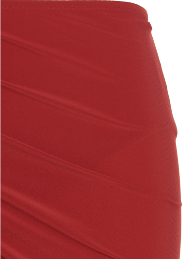 Shop Norma Kamali Diana Bikini Bottom In Red