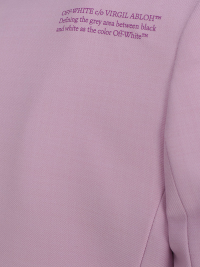 Shop Off-white Blazer Jacket In Lilac/fuchsia