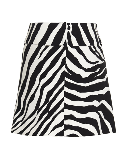 Shop Dolce & Gabbana Zebra Skirt In White/black