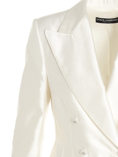 Shop Dolce & Gabbana Zebra Blazer Jacket In White