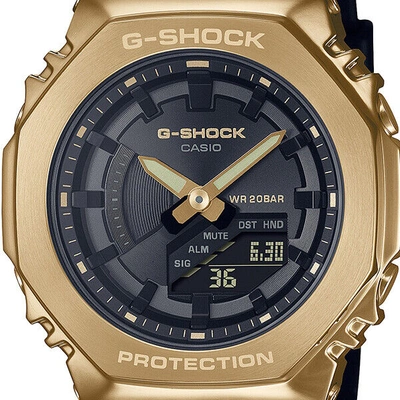 Pre-owned Casio G-shock Gold Black Gm-s2100gb-1ajf Watch Boys Octagon 2022