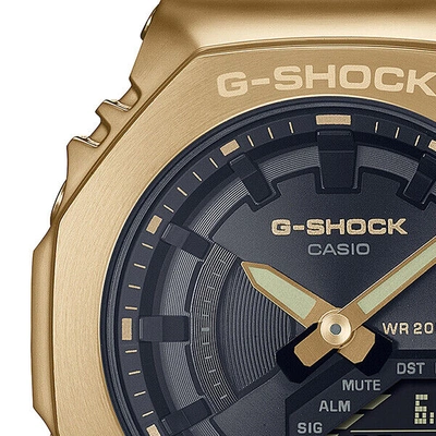 Pre-owned Casio G-shock Gold Black Gm-s2100gb-1ajf Watch Boys Octagon 2022