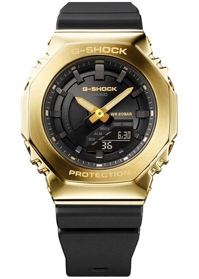 Pre-owned Casio G-shock Gold Black Gm-s2100gb-1ajf Watch Boys Octagon 2022