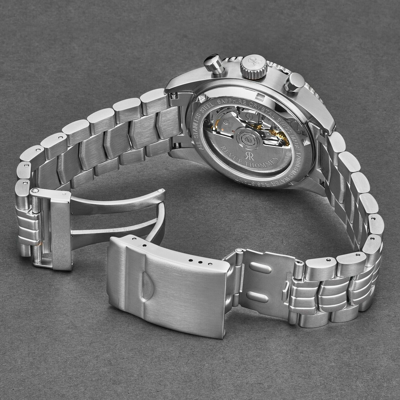 Pre-owned Revue Thommen 17000.6137 'aviator' Stainless Steel Chronograph Automatic Watch