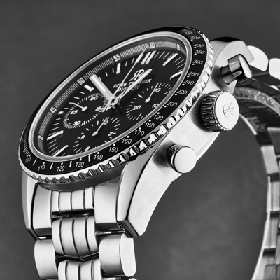 Pre-owned Revue Thommen 17000.6137 'aviator' Stainless Steel Chronograph Automatic Watch