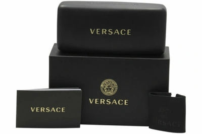 Pre-owned Versace Shield Sunglasses Ve2220 100987 Black / Grey Lens In Gray