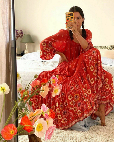 Pre-owned Spell & The Gypsy Collective Spell And The Gypsy Free People Joni Gown Campfire Dress In Multicolor