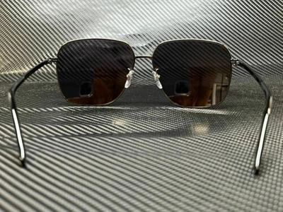 Pre-owned Gucci Gg0987sa 001 Ruthenium Square 60 Mm Men's Sunglasses In Gray