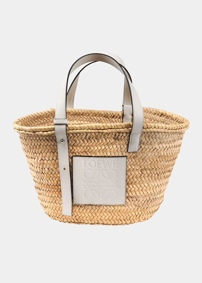 Loewe Basket Bag In Natural White