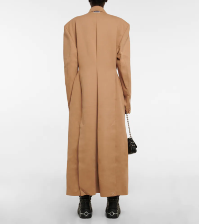 Shop Vetements Molton Double-breasted Coat In Camel