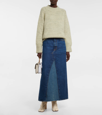 Shop Maison Margiela Alpaca, Cotton And Wool Sweater In Pistacchio