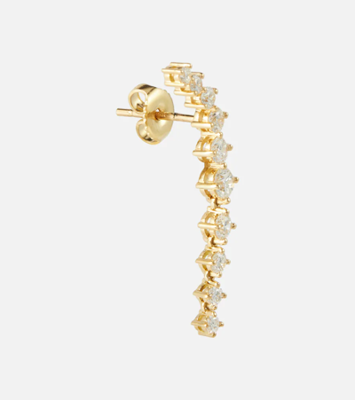 Shop Melissa Kaye Aria Dagger Mini 18kt Gold Earrings With Diamonds In Yg