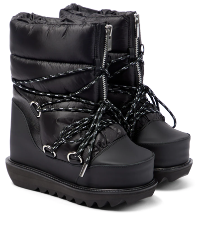 Shop Sacai Quilted Hiking Boots In Black