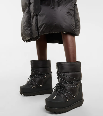 Shop Sacai Quilted Hiking Boots In Black