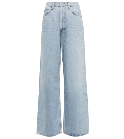 Shop Agolde Low Slung Baggy Wide-leg Jeans In Void