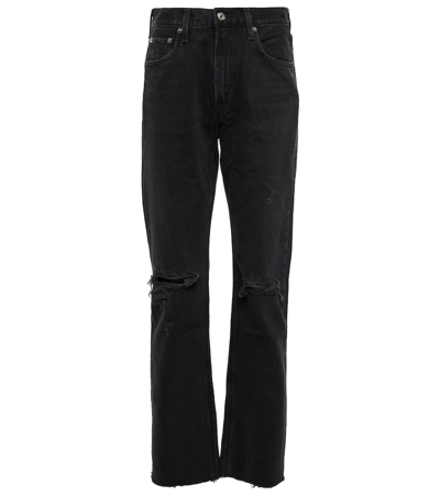 Shop Agolde Cherie High-rise Straight Jeans In Distortion