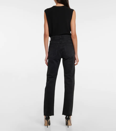 Shop Agolde Cherie High-rise Straight Jeans In Distortion