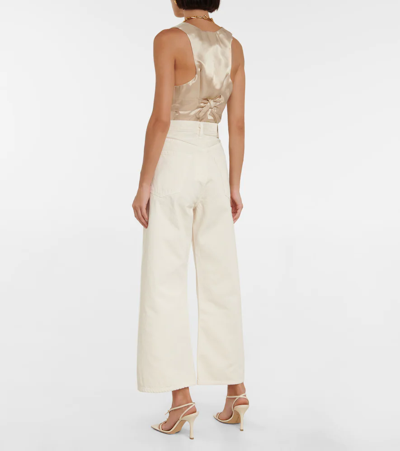 Shop Citizens Of Humanity Gaucho High-rise Wide-leg Jeans In Marzipan