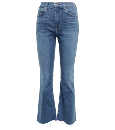 Shop Citizens Of Humanity Isola Mid-rise Cropped Bootcut Jeans In Lawless