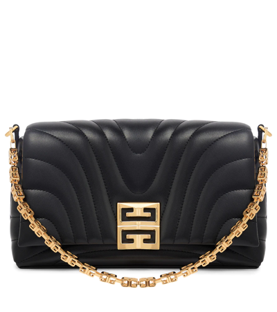 Shop Givenchy 4g Padded Leather Shoulder Bag In Black