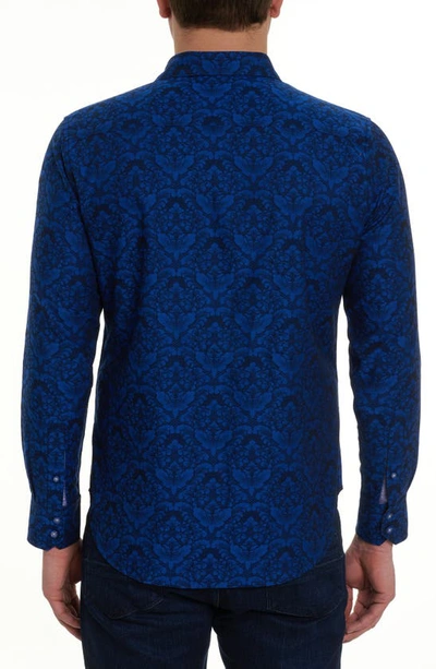 Robert Graham Bayview Long Sleeve Button Down Shirt In Navy