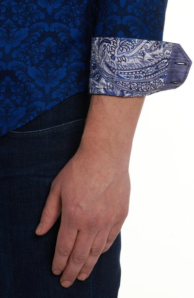 Robert Graham Bayview Long Sleeve Button Down Shirt In Navy