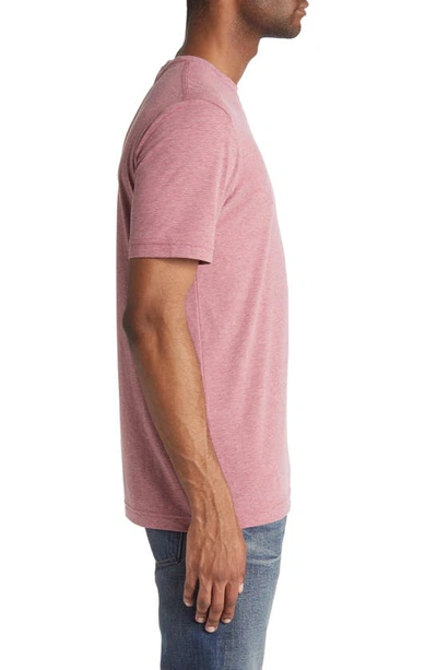 Shop Travismathew The Crew Performance T-shirt In Heather Ruby Wine