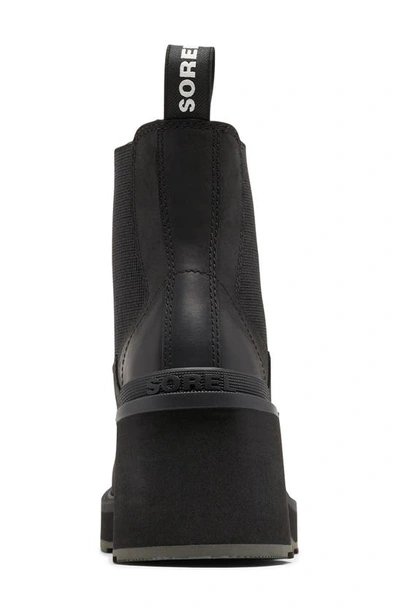 Shop Sorel Hi-line Waterproof Chelsea Boot In Black/ Sea Salt