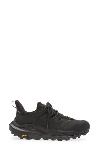 Shop Hoka Kaha Low Gore-tex® Waterproof Sneaker In Black / Black