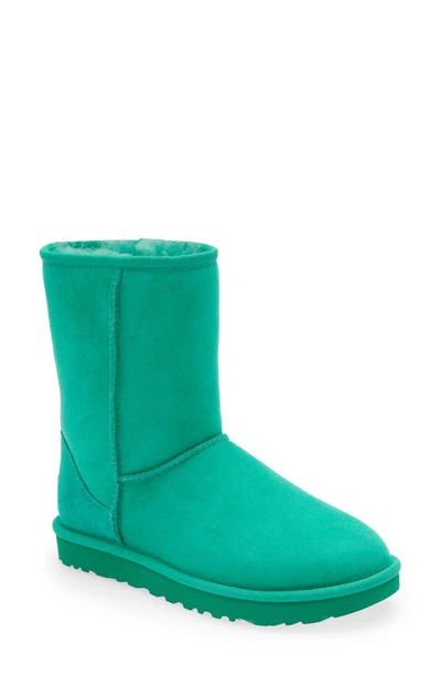 Shop Ugg Classic Ii Genuine Shearling Lined Short Boot In Emerald Green