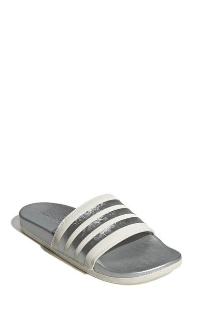 Adidas Originals Adidas Women's Adilette Comfort Slide Sandals In Chalk  White/chalk White/matte Silver | ModeSens