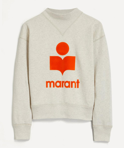 Shop Isabel Marant Étoile Moby Logo Sweatshirt In Ecru