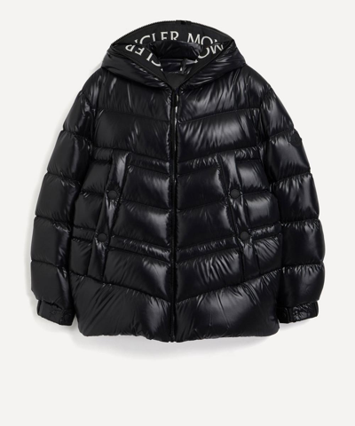 Moncler Mainline Clair Hooded Down Jacket In Black